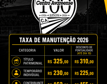 REAJUSTE TAXA DE MANUTENÇÃO